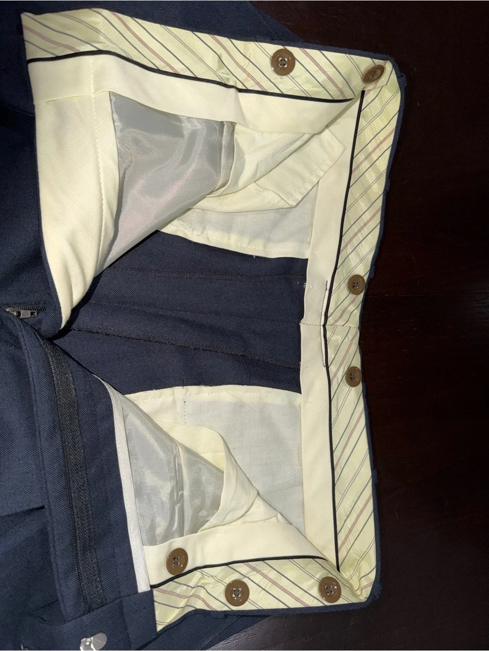 Alan Flusser Saks Fifth Avenue Suit Men 100% Wool Made in Canada Blue